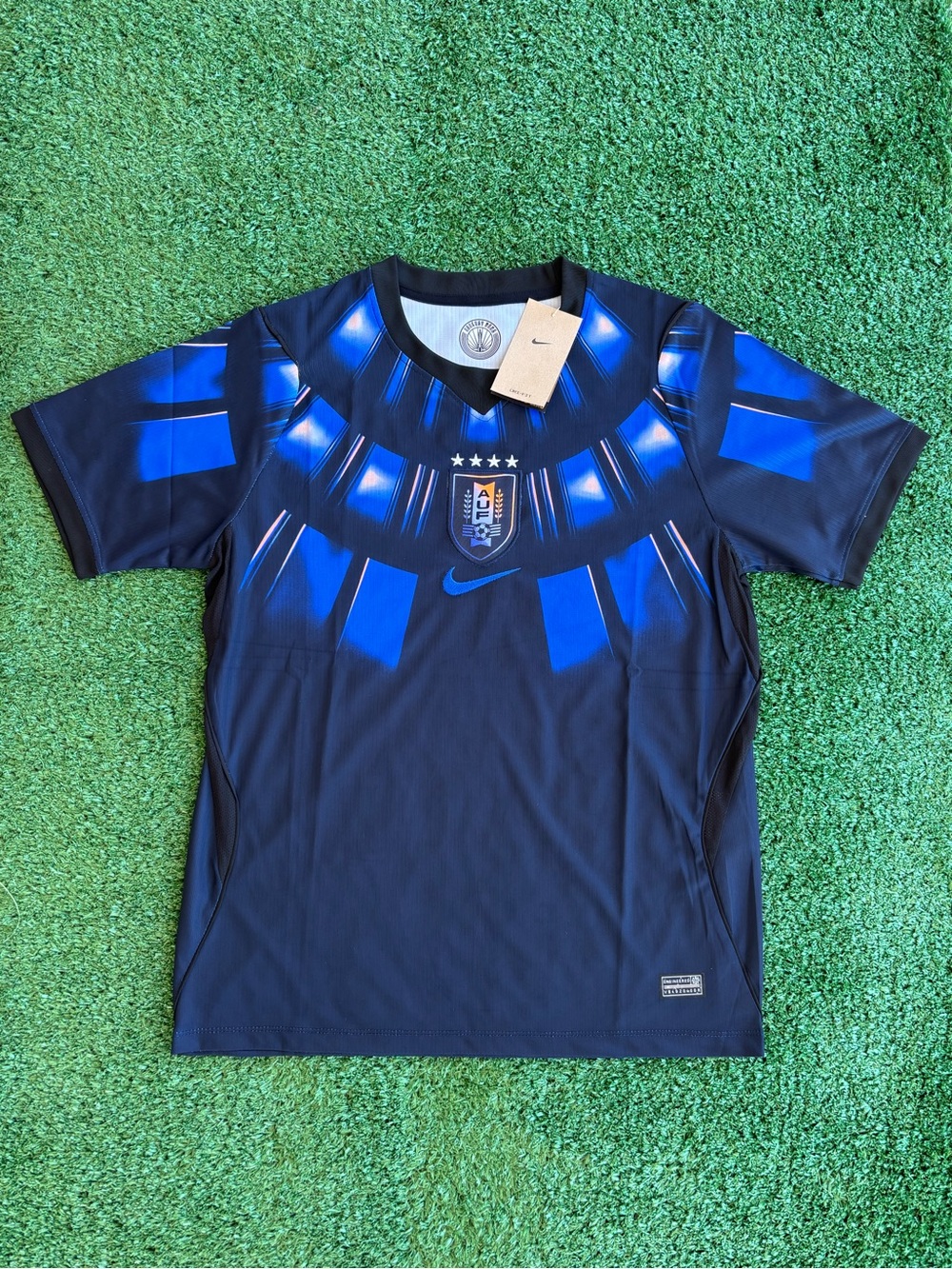 Nike Men’s Navy and Royal Blue Soccer Jersey